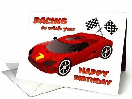 Happy 7th Birthday - Race Car Birthday card Race car birthda