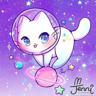 Space Kitty (=-ω-=) 💖 . . #space #spacekitty #galaxy #pastel