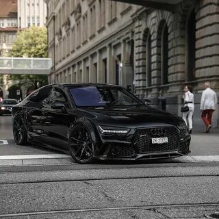Blacked out RS7! Photo by @srs_swissrichstreets #blacklist #