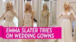 DWTS' Emma Slater Tries On Her Dream Wedding Gowns - YouTube
