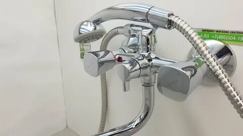 ВидимаКвадро смеситель для ванны/душа двуручковый с аксессуа
