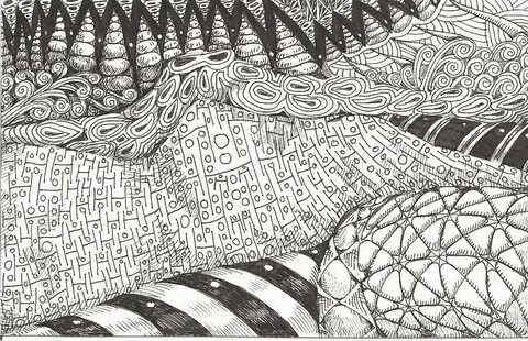 Life Imitates Doodles: Mt Hood Tangles Zentangle drawings, D