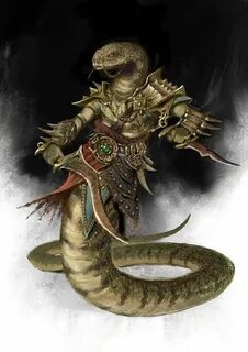 Yuan-Ti Warrior." Artist Andrea Piparo. Dungeons and dragons