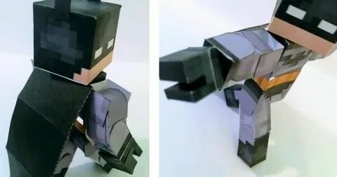 PAPERMAU: Batman Articulated Paper Toy In Minecraft Style - 