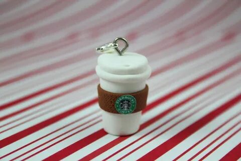 Cup of Coffee Polymer Clay Keychain doonprimenews Keychains 