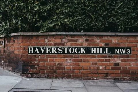 Street Name Sign on Haverstock Hill, Belsize Park, an Upscal