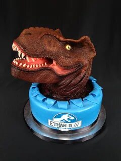 T Rex Cake T Rex made of RKT covered in modeling chocolate a