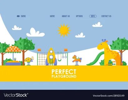 Children playground website Royalty Free Vector Image