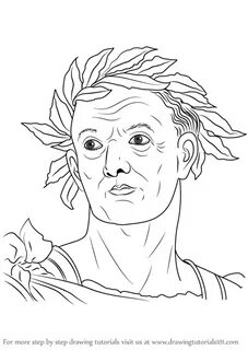Step by Step How to Draw Julius Caesar : DrawingTutorials101