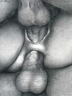 Artistically drawn babes get their pussy stretched and assho