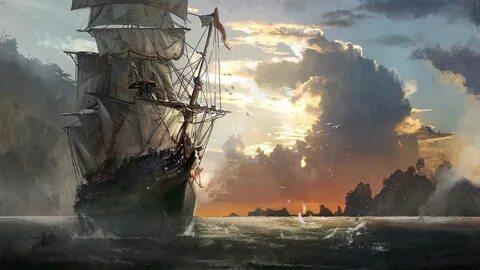 1920x1080 Ghost Pirate Ship Wallpapers Hd Assassins creed bl