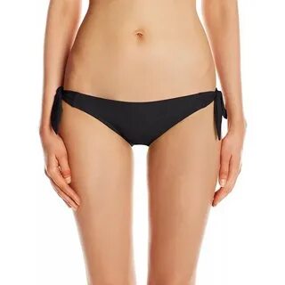 Women's So Soft Sash Tie Bikini Bottom - Black - CL11R6LOA21