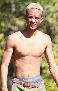 Shirtless Jaden Smith Shows Off His Abs While Planting Trees