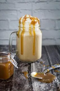 Salted Caramel Frappuccino Milkshake * Dishing Delish
