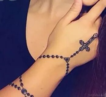 30 Cool Rosary Tattoos On Hand - Tattoo Designs - TattoosBag