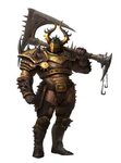 Massive Greataxe Human Fighter Barbarian - Pathfinder PFRPG 