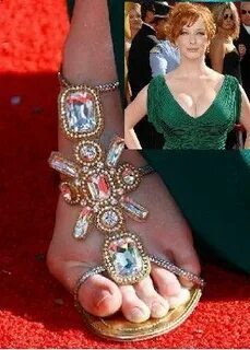 Christina Hendricks feet. She wasn't born with her big toes 