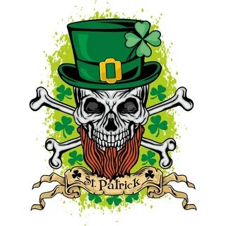 St.Patrick`s Day- skull stock illustration. Illustration of 