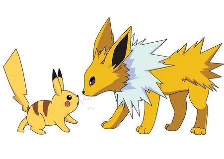 Pikachu and Jolteon Pokémon love Pokemon, Pikachu raichu, Pi