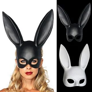 Halloween mask Sexy Girl Rabbit Ears Mask Pink Bunny Long Ea