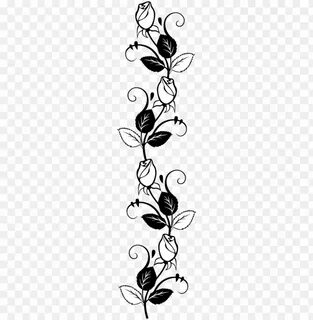 rose stencil silhouette drawing free frame - roses on vine s