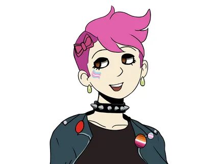 Enbie transparent Pink-haired Enbie Know Your Meme