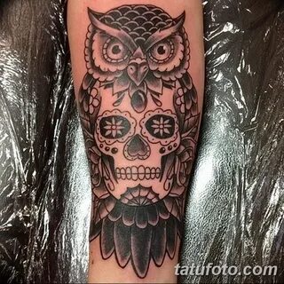 фото тату сова с черепом от 23.10.2017 № 010 - tattoo owl wi