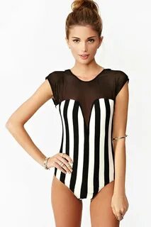 Vertigo Stripe Bodysuit Striped bodysuit, Clothes, Aerial co