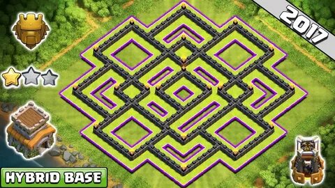 COC TH8 Hybrid Base 2017 ♦ Anti 3 & 2 Star Town Hall 8 Base 