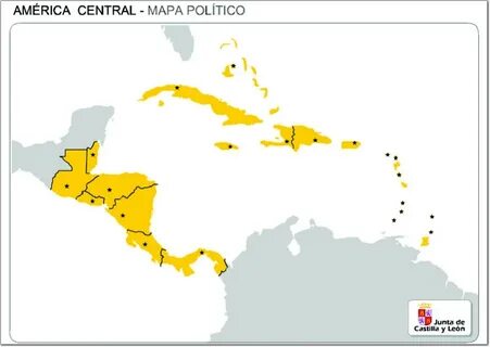 America Central Mapa Mudo