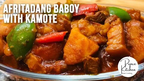 Afritadang Baboy with Kamote Pork Afritada Princekitchen Lut