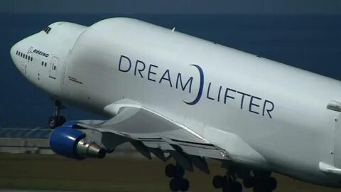 Boeing 747-4J6(LCF) Dreamlifter N718BA Take off at Nagoya Av