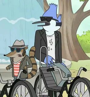 Mordecai And Rigby Go From Regular To Cool Bikes Cartoon wal