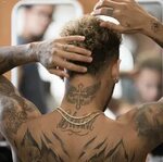 Pin by El Vishles on NJR Back of neck tattoo, Celebrity tatt