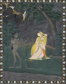 A painting from a dispersed Nayika series: Abhisarika Nayika