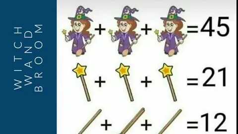 MATHS PUZZLE Witch Broom Wand Puzzle Step by Step Solution P