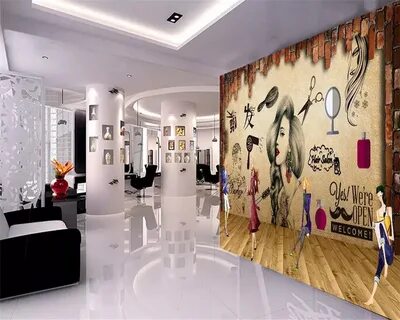 Beibehang Customized 3d wallpaper salon hair salon beauty sa