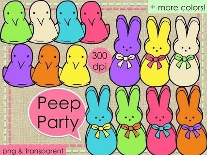 Peep Party (Digital Clip Art) Cute marshmallows, Clip art, D