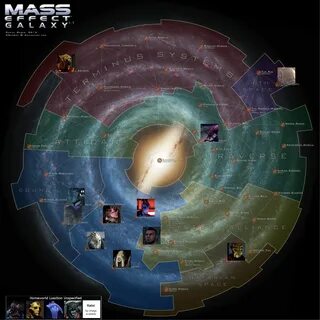 Location of the Homeworld of each Species in the Mass Effect