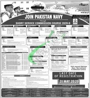 Pak Navy SSC 2020 B Online Registration www.joinpaknavy.gov.