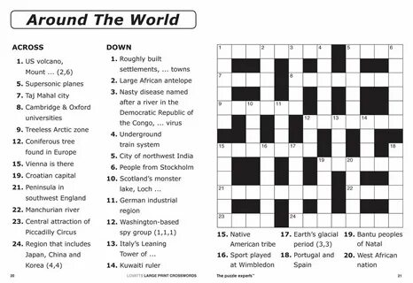 Crossword Puzzles For Teens - NEO Coloring