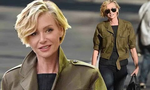 Trendy Portia de Rossi arrives for appearance on Jimmy Kimme