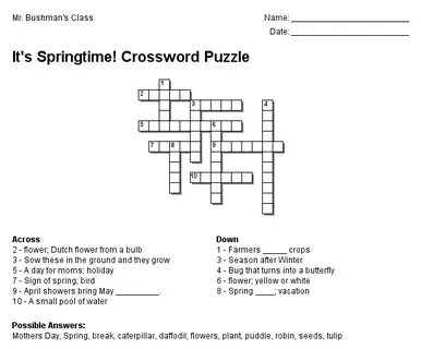 Science Crossword Puzzles With Answers For Class 10 : How to