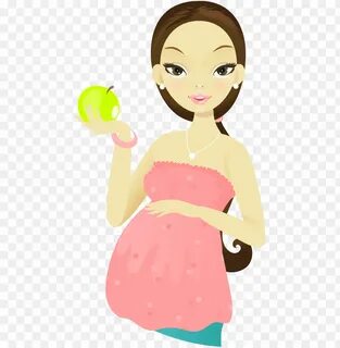 pregnant woman cartoon PNG image with transparent background