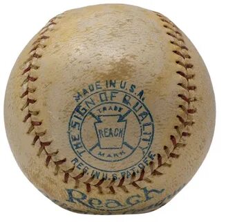 Babe Ruth Signed 1920s Reach Official League Baseball with H
