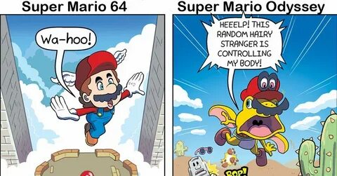 Super Mario 64 vs. Super Mario Odyssey #collegehumor #lol Ma