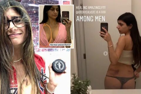 Former porn star legend Mia Khalifa says getting hit by puck