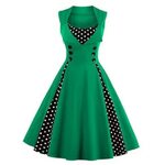 Зеленое платье ретро MN011-2 в интернет-магазине Е-Леди