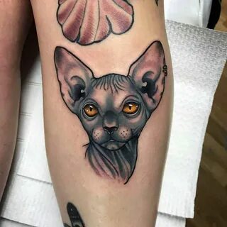 Tattoo done by: Alexander Masom #gato #cat #cattattoo Cat ta
