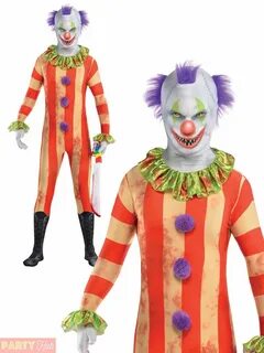 Mens Halloween Party Suit Vampire Slenderman Scary Clown Sec
